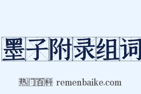 墨子附录组词是什么意思的图片